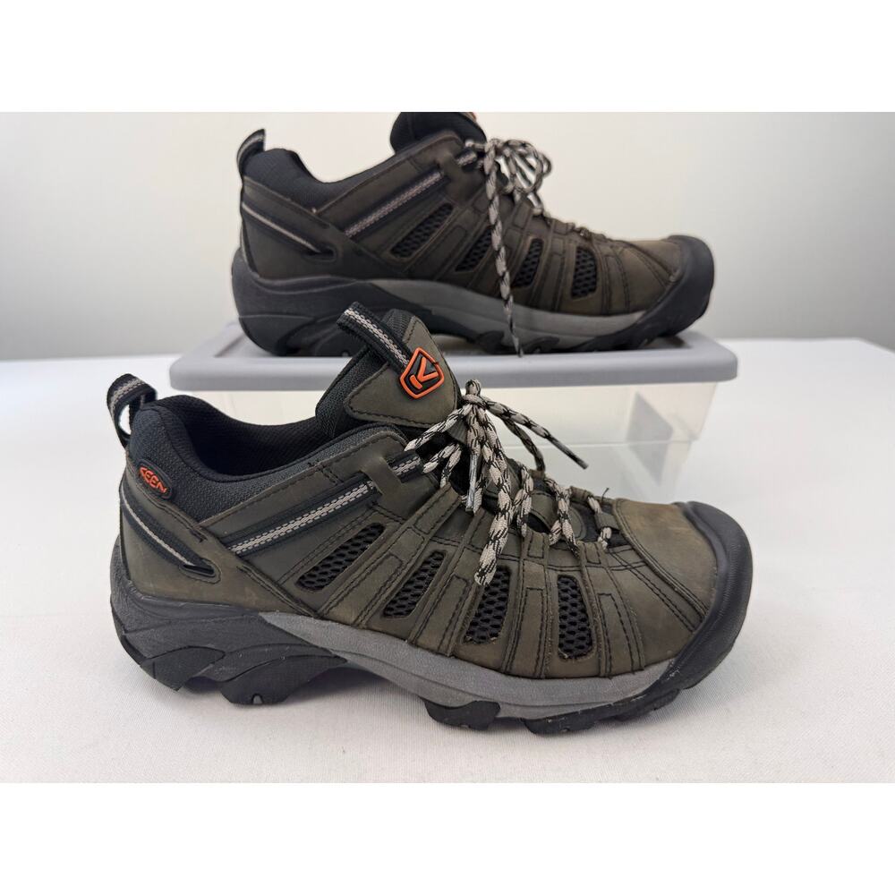 KEEN Voyageur Hiking Shoes Waterproof Trail Shoes Brown Black Mens 10.5 Camping - Picture 3 of 7